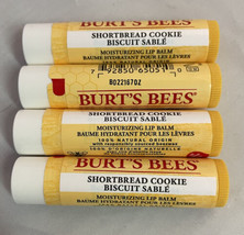 4 Burt&#39;s Bees Moisturizing Lip Balm 100% Natural Shortbread Cookie New - £14.06 GBP