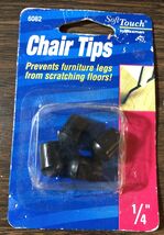 SoftTouch Waxman Table/Chair Leg Tips Vinyl Black 1/4'' - $8.26