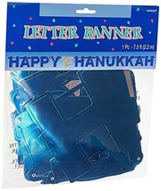 amscan Joyous Hanukkah Festival Large Letter Banner Decoration, Purple, ... - £3.94 GBP