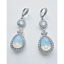 Givenchy 925 Sterling Silver Rainbow Moonstone Tear Drop Earrings At - $153.25