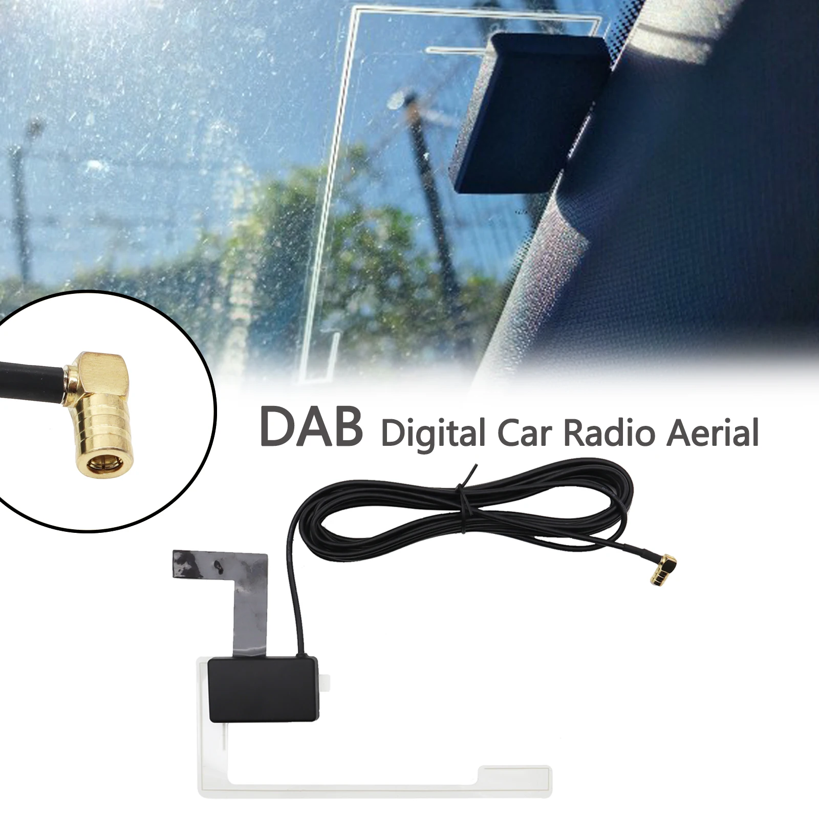 Vehicle Active DAB SMB Connector Antenna - Amplified Radio Aerial - £11.84 GBP