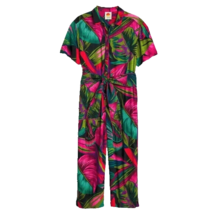 NWT Farm Rio Midnight Leaves Jumper Tropical Print Soft Fluid Belted Jumpsuit S - $140.00