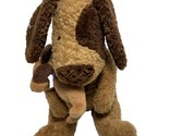 North American Bear Co Brown Mutt Mom Dog Holding Puppy Plush Stuffed No... - £17.17 GBP