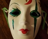 Mardi Gras Type Mask ~ Ceramic Mask ~ 5.25&quot; Wide x  7&quot; Tall ~ Multicolored - $26.18