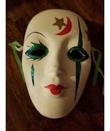 Mardi Gras Type Mask ~ Ceramic Mask ~ 5.25&quot; Wide x  7&quot; Tall ~ Multicolored - $35.80 CAD