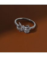 10K White Gold 0.15Ct TDW Diamond Ribbon Knot Ring - £197.08 GBP