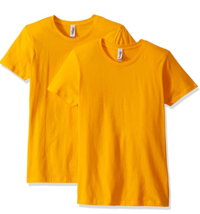 Marky G Apparel Unisex Adult Short Sleeve Tees 2 Pack Gold Size 2XL New - £9.34 GBP