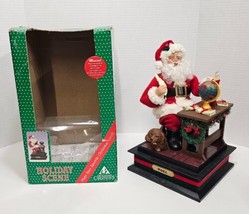 Pre Owned Vtg Santa Reading Mail Plays Christmas Carols Untested  - £15.21 GBP