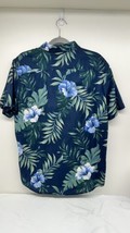 Vintage Abercrombie &amp; Fitch Short Sleeve Hawaiian Shirt Men’s Lrg Green Floral - £14.20 GBP