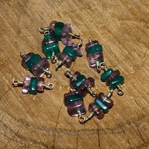 Amethyst Green Onyx Smooth Vermeil Bead Briolette Natural Loose Gemstone Jewelry - £2.80 GBP