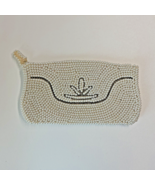 VINTAGE Clutch Purse 1950&#39;s Faux Pearl Silk Lined Beaded Evening Bag Wed... - $12.99