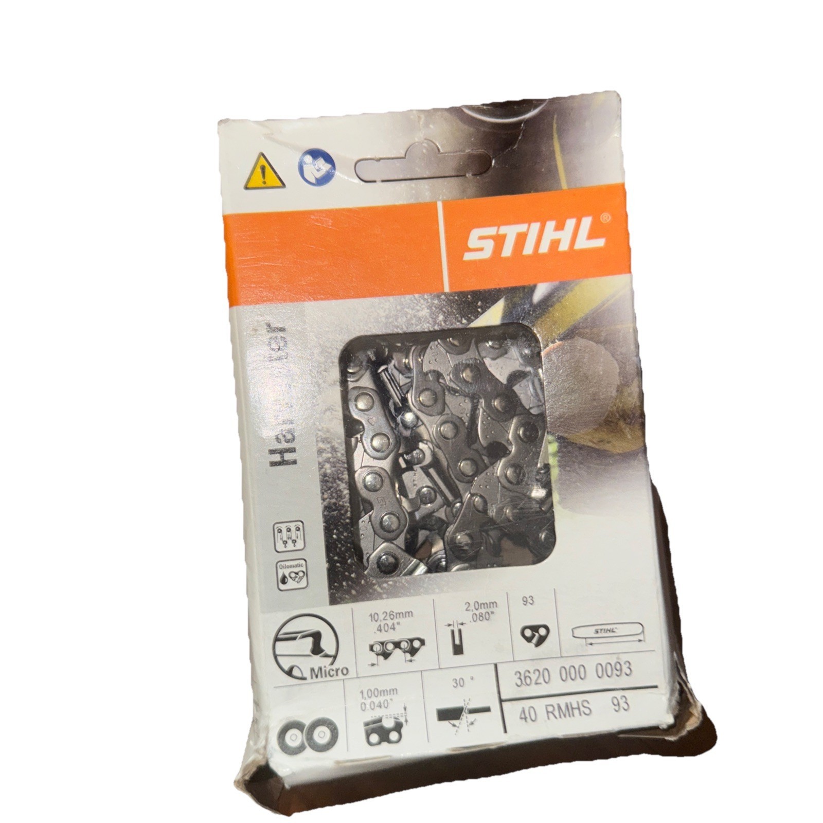 Stihl 40 RMHS Harvester Saw Chain, .404&quot; Pitch, .080&quot; Gauge, 93 DL - $18.06