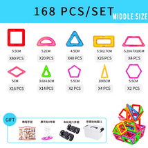 DIY Model Magnetic Building Blocks Medium Size 168PCS STEM Educational C... - $78.77