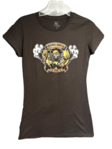 Teefury Womens Steampunk Brown Graphic T-Shirt Medium Original Hunter Cotton New - £7.82 GBP