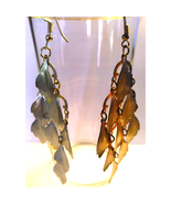 Leaf Multilayer Chandelier Fashion Earrings 1 Silver Tone &amp; 1 Gold Tone ... - $18.94 CAD