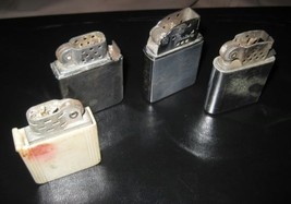 Post WW2 Trench Petrol Lighter Junk Lot Bowsers Sure Fire Wind Lite Hurricane - $16.99