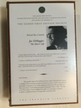 Joe Dimaggio: The Hero&#39;s Life By Richard Cramer - 1st Edition - Franklin Library - £176.32 GBP