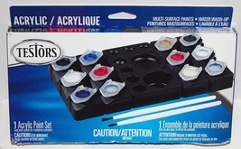 Testors Acrylic 12 Piece .1 oz Pods Assorted Colors Paint Set NEW UNOPENED - $11.64