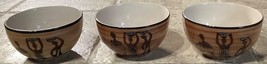 Lot of 3 ~ Navajo Style Cereal Bowls ~ 3” - $14.50