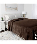 Kirkland Signature Blanket Brown Plush Heavyweight Luxurious 520 GSM Soft - €38,65 EUR