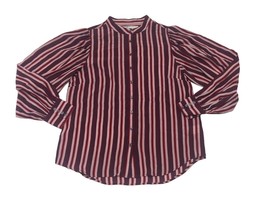 NWT Boden Blouson Sleeve Silk Blouse Top Shirt US 8 Mulled Wine Milkshake Stripe - £27.25 GBP
