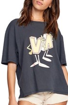 RVCA Cambridge Cotton Graphic Tee in Washed Black Size Medium - $26.73