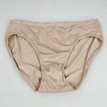 Hanes Polyester Spandex Tan Taupe Hi Cut Panties XXL 9 - £11.84 GBP