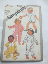 Simplicity 5593 Toddler Size 1/2 Uncut Pajamas - $5.00