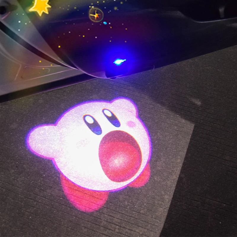 Kirby Car Door Projector Light Welcome Light Ambient Light Usb Cartoon Wireless - £18.51 GBP