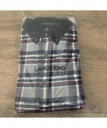 New Flannel Corduroy Lands&#39; End Men&#39;s Shirt Tailored Fit Sz L 16-16.5 Bl... - $340.13 MXN