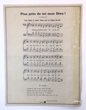 Titanic Sheet Music Reproduction NEARER MY GOD TO THEE ,WHITE STAR LINE - $9.00