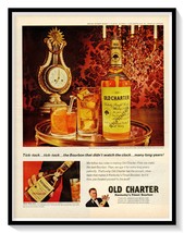 Old Charter Aged Bourbon 60s Print Ad Vintage 1969 Magazine Advertisement - $9.70
