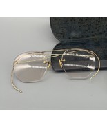 Antique 12K GF Eye Glasses Optical Eyewear Embossed Wire Rims Frameless ... - $81.48 CAD