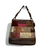 COACH Holiday Multicolor Leather Patchwork Shoulder Tote Handbag 10434 - $165.16 CAD