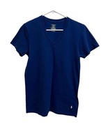 Polo Ralph Lauren Shirt Womens Small Blue V-Neck Lightweight Back To School - $12.01