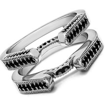 Catedral Anillos Potenciador 0.60Ct Imitación Diamante 14K Bañado en Oro Blanco - £122.94 GBP