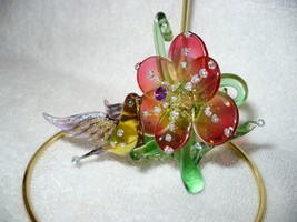 Ashton Drake Heirloom Ornaments Garden Of Glass Robin&#39;s Pretty Perch - £20.95 GBP