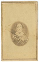 CIRCA 1880&#39;S Named CDV Stern Older Woman in Dress B.P. Paige Washington, D.C. - £7.43 GBP