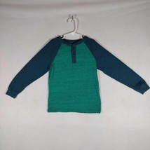 Boys Cat And Jack T Shirt, Size 6/7, Gently Used, Blue Green Long Sleeve - £3.90 GBP