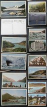 Pre-Statehood Alaska 13 Postcards Ketchikan Juneau Lake Bennett Sitka Sk... - $42.56