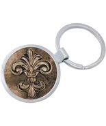 Antique Fleur de Lis Keychain - Includes 1.25 Inch Loop for Keys or Back... - $10.77