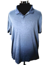 Calvin Klein Polo Shirt Men&#39;s Size XLarge Blue Striped Cotton Casual Act... - £9.49 GBP