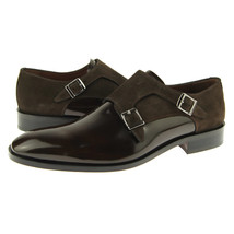 Alex D &quot;Charleston&quot; Double Monk, Men&#39;s Dress Leather/Suede Shoes, Brown - £94.03 GBP