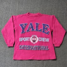 Yale Sweatshirt Pink Adult MED/LRG Sport Crew International VTG Short RE... - $16.39