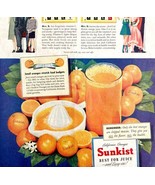 Sunkist California Oranges 1948 Advertisement Orange Juice Beverage DWHH4 - €59,91 EUR