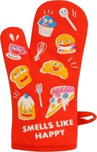 Blue Q Oven Mitt ~ Smells Like Happy. Super-Insulated Quilting, Comfy, N... - $16.82