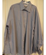 Joseph Abboud Mens Dress Shirt Long Sleeve Blue &amp; White Stripe Sz 18 1/2... - $32.48 CAD