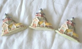 Lot of 3 World Trend Ceramic Lighthouse Harbor Lights Magnets Nautical Beach 2&quot; - £5.14 GBP