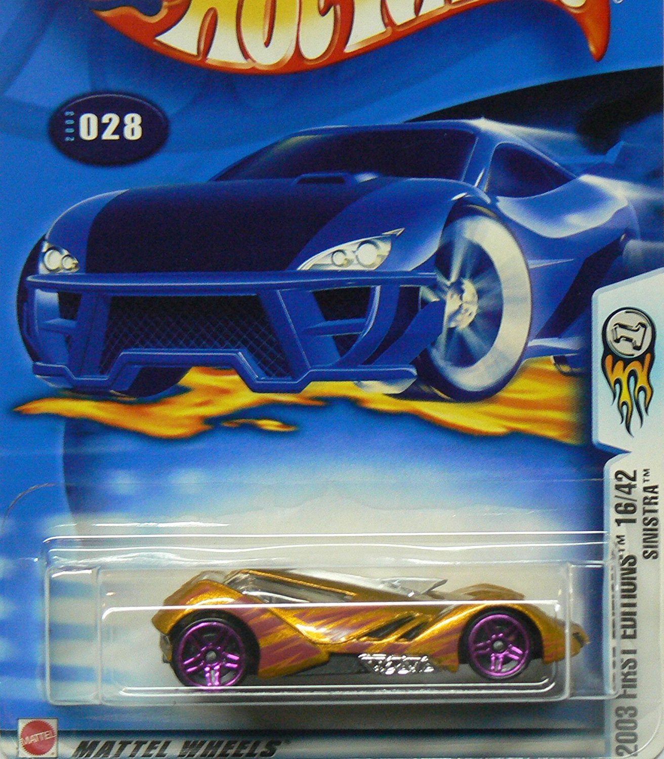 Mattel Hot Wheels 2003 First Editions 1:64 Scale Orange Sinistra Die Cast Car #0 - $6.00