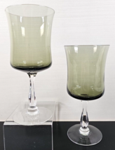 2 Noritake Rainbow Smoke Water Goblets Set Vintage Etch Clear Stemware R... - £28.75 GBP